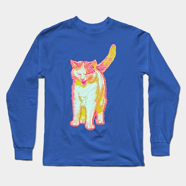 Needy Cat Long Sleeve T-Shirt by petrasart